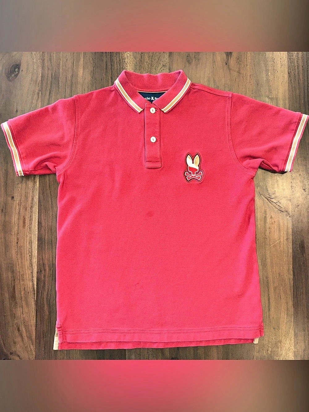 Psycho Bunny Kids Brick Red Polo Shirt Large